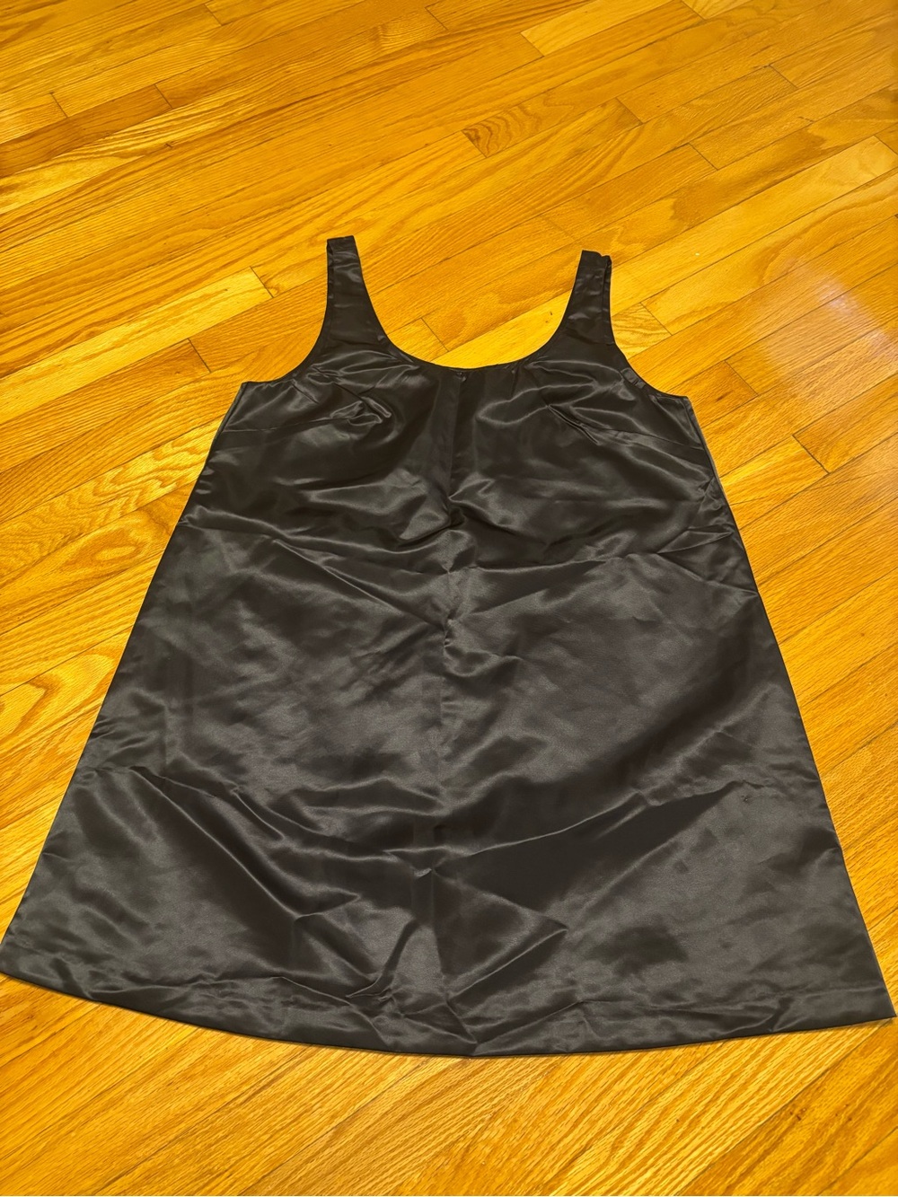 Monki Black Satin Mini Slip Dress